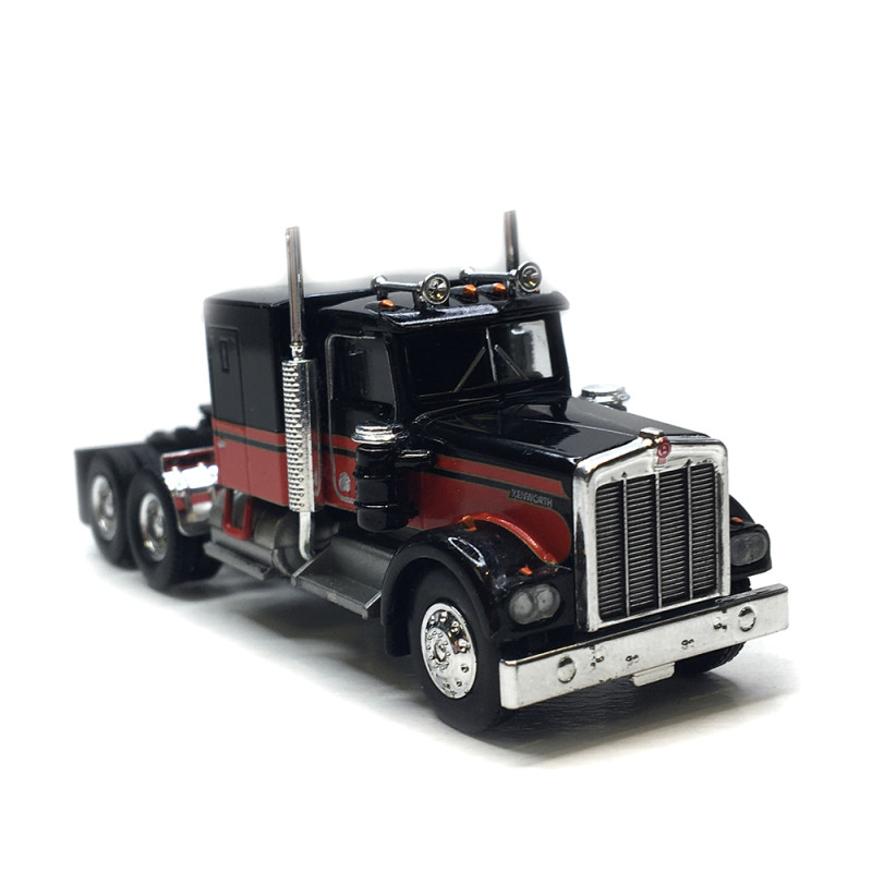 Tracteur Kenworth, W900, noir/rouge, 1977 - BREKINA 86250 - HO 1/87