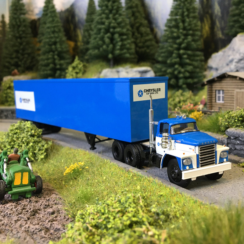 Semi remorque tôlé, Dodge LCF CT 900, Chrysler, 1960 - BREKINA 86304 - HO 1/87