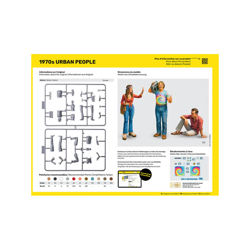 Citadins des années 1970 - HELLER 82757 - 1/24
