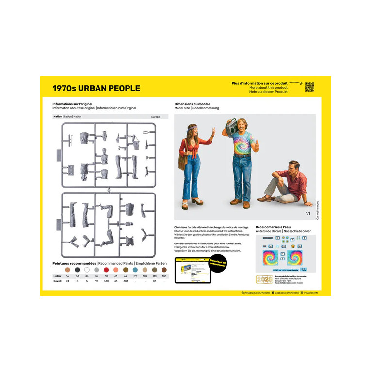 Citadins des années 1970 - HELLER 82757 - 1/24