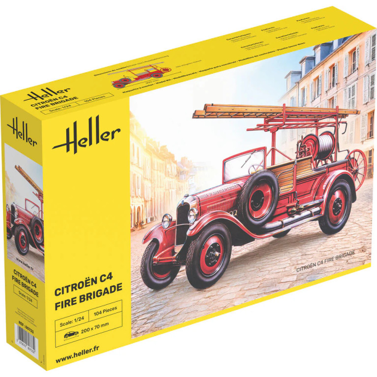 Citroën C4, pompiers, 1930 - HELLER 56733 - 1/24