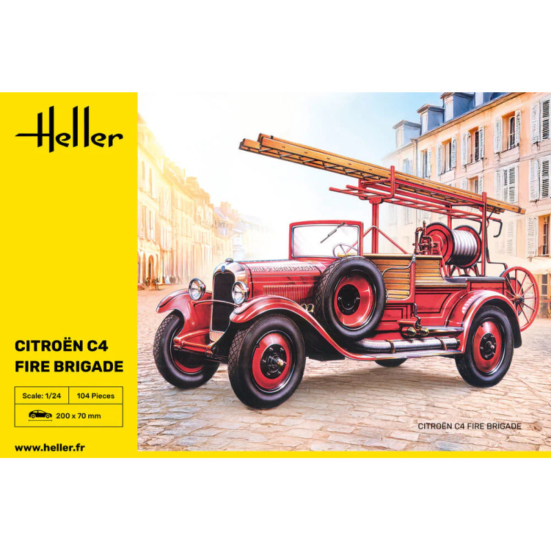 Citroën C4, pompiers, 1930 - HELLER 56733 - 1/24