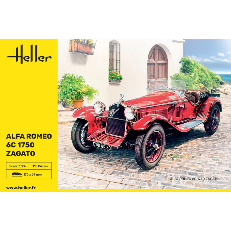Alfa Romeo, 6C 1750 Zagato - HELLER 80715 - 1/24