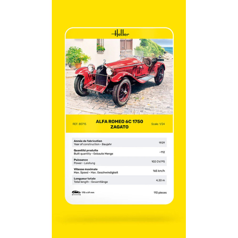 Alfa Romeo, 6C 1750 Zagato - HELLER 80715 - 1/24