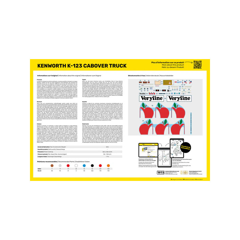 Starter kit, Kenworth K-123, Cabover truck - HELLER 56793 - 1/43