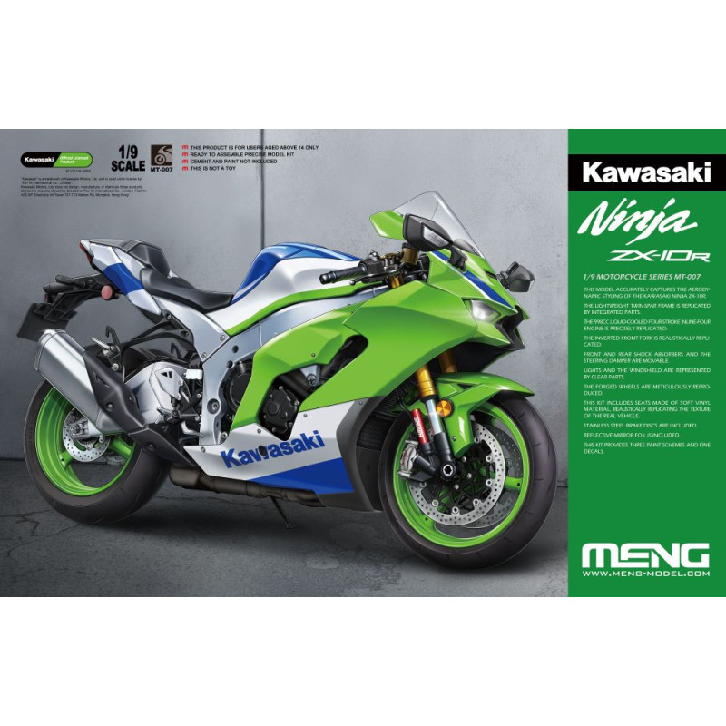Kawazaki, Ninja ZX-10R - MENG MT-007 - 1/9