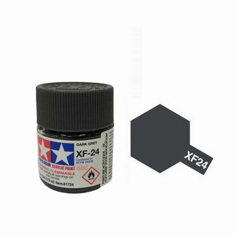  Gris Foncé mat pot de 10ml-TAMIYA XF24