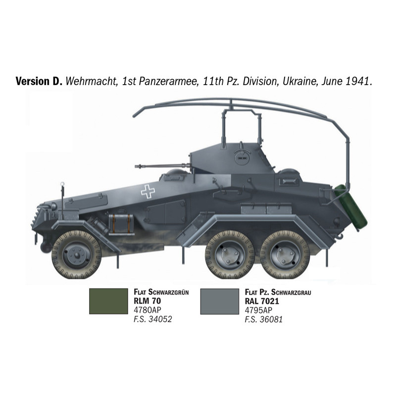 Sd. Kfz. 232, 6 rad., 4 versions - ITALERI 97032 - 1/72