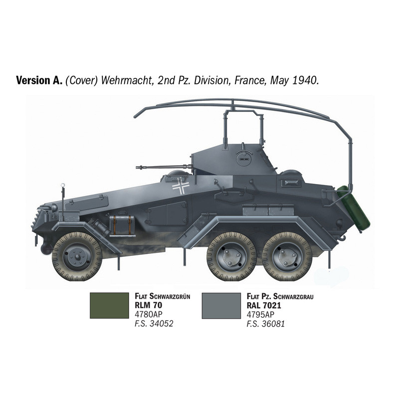Sd. Kfz. 232, 6 rad., 4 versions - ITALERI 97032 - 1/72