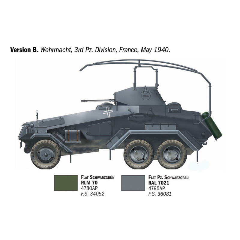 Sd. Kfz. 232, 6 rad., 4 versions - ITALERI 97032 - 1/72