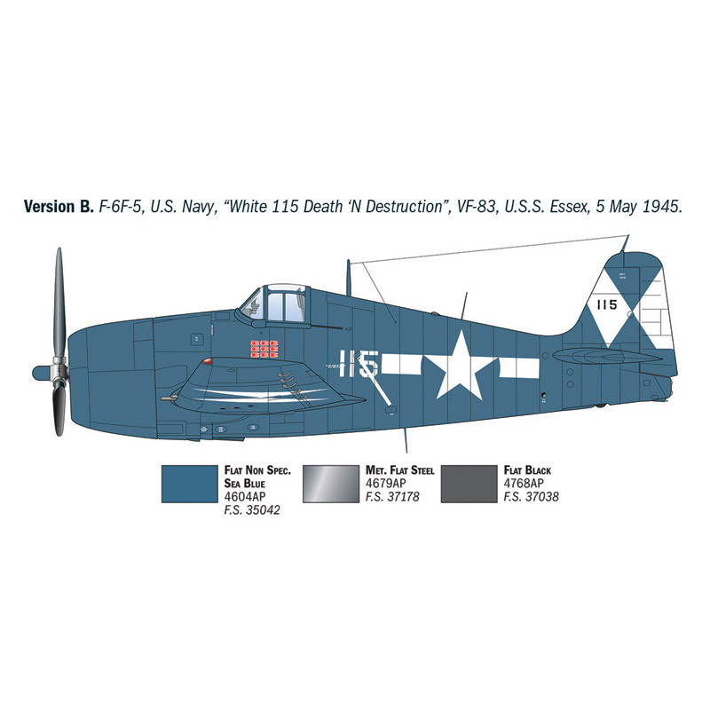 F6f-3/5 Hellcat, 6 versions - ITALERI 91213 - 1/72
