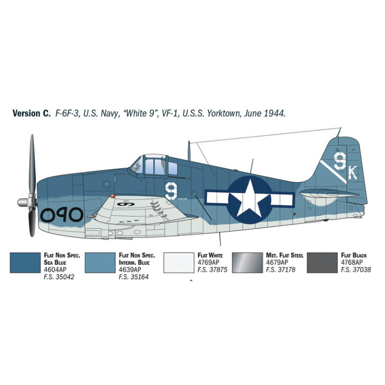 F6f-3/5 Hellcat, 6 versions - ITALERI 91213 - 1/72