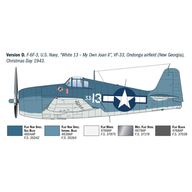 F6f-3/5 Hellcat, 6 versions - ITALERI 91213 - 1/72