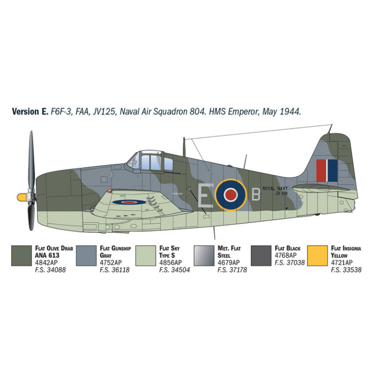 F6f-3/5 Hellcat, 6 versions - ITALERI 91213 - 1/72