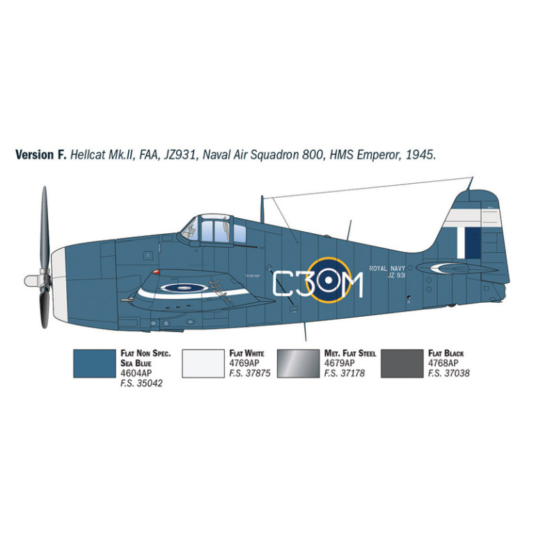 F6f-3/5 Hellcat, 6 versions - ITALERI 91213 - 1/72