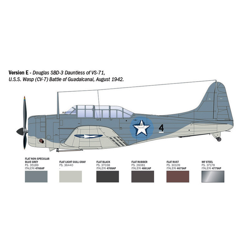 SBD-3 Dauntless, 6 versions - ITALERI 2841- 1/48