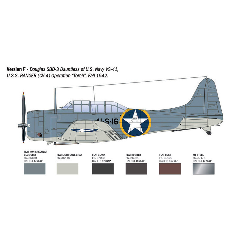 SBD-3 Dauntless, 6 versions - ITALERI 2841- 1/48