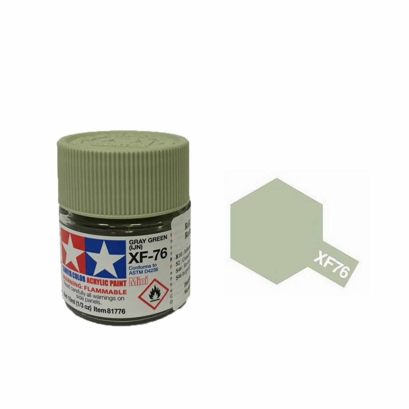 Gris Vert Japonais mat pot de 10ml-TAMIYA XF76