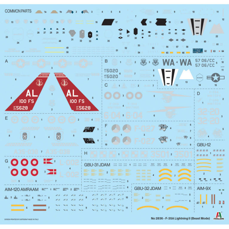 F-35 A Lightning II, CTOL Version - ITALERI 2836 - 1/48