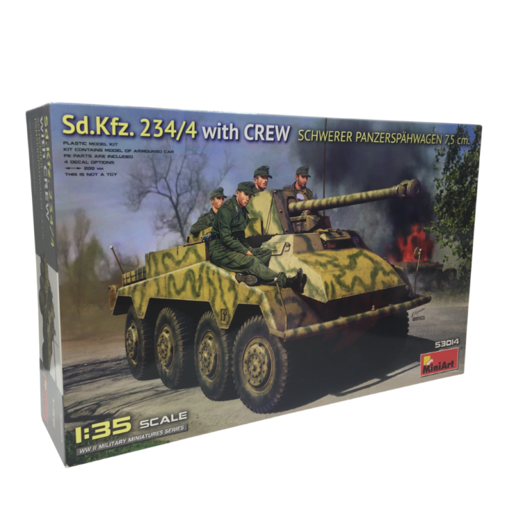 Sd. Kfz. 234/4, avec équipage, Schwerer Panzerspähwagen 7.5cm - MiniArt 53014 - 1/35