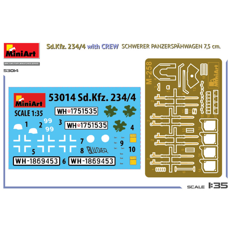 Sd. Kfz. 234/4, avec équipage, Schwerer Panzerspähwagen 7.5cm - MiniArt 53014 - 1/35