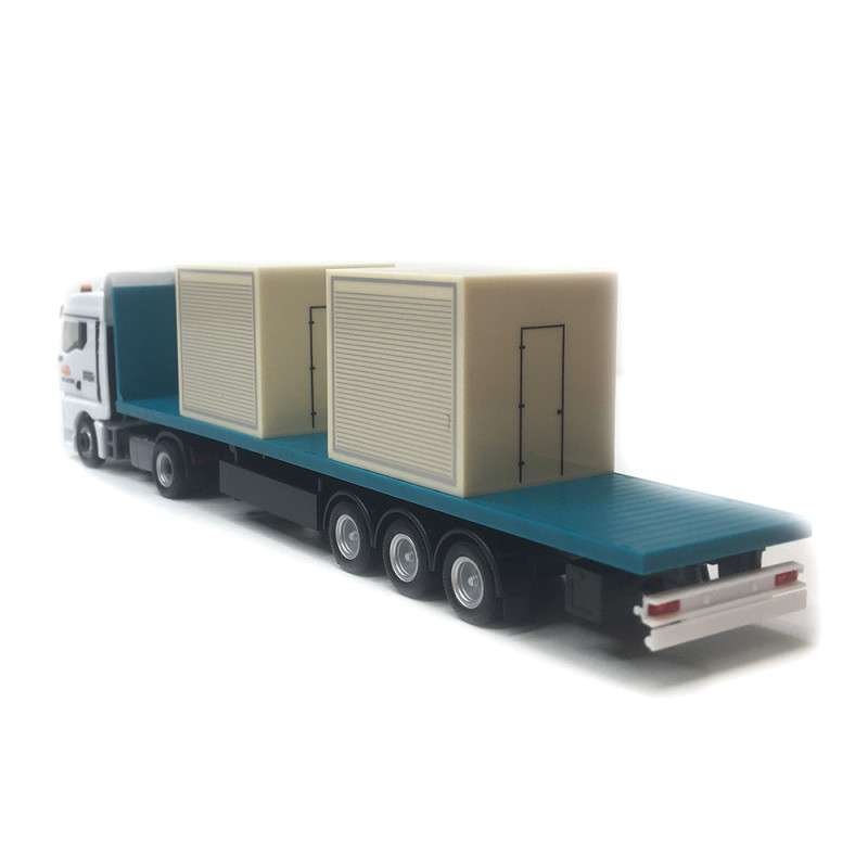 Camion semi-remorque à plateau, MAN TGX GM avec caisse de 3m, Circus Krone - HERPA 320252 - HO 1/87