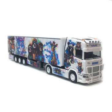Semi-remorque, à rideaux coulissants, Scania CS 20 HD, Pluta - HERPA 319980 - HO 1/87