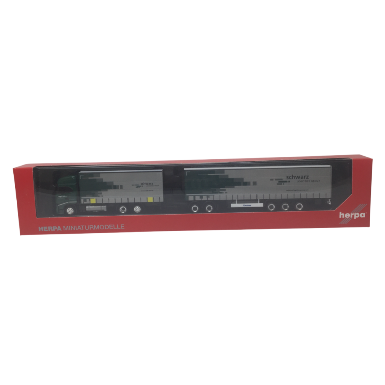 Camion semi-remorque, à rideaux coulissants, Iveco S-way, Spedition Schwartz - HERPA 319607 - HO 1/87