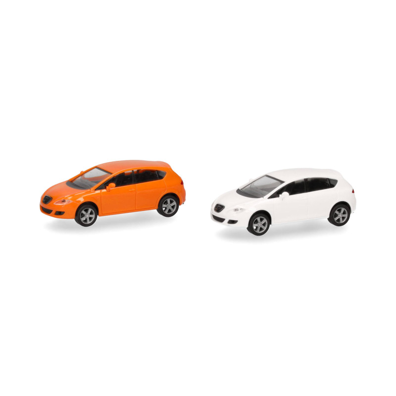 MiniKit, Seat Leon, blanc/orange, 2 pièces - HERPA 013970-002 - HO 1/87