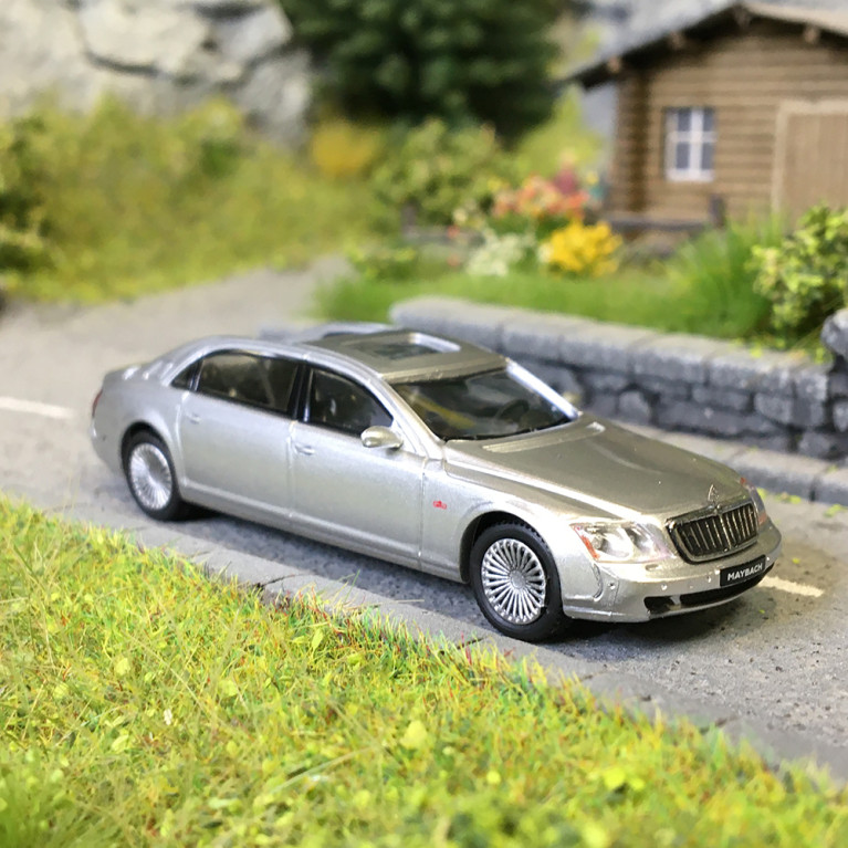MicroCity, Maybach 62S, limousine, silver, 2002-2013 - HERPA 87MC000023 - HO 1/87