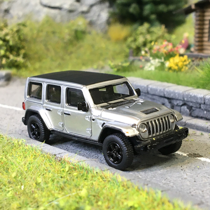MicroCity, Jeep Wrangler, silver, 2017 - HERPA 87MC000027 - HO 1/87