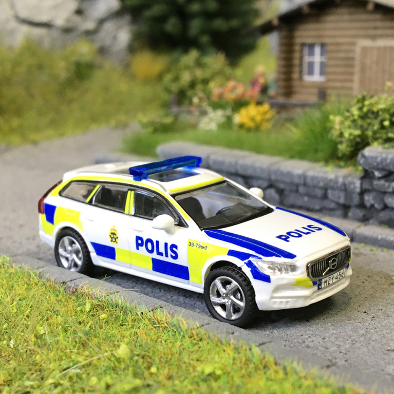 MicroCity, Volvo V90, police suédoise, 2017  - HERPA 87MC000035 - HO 1/87