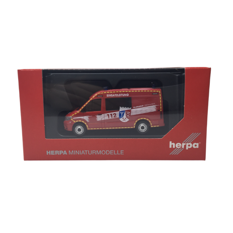 MAN TGE, demi-bus à toit surélevé , Service d'incendie d'Oberhausen/ELW - HERPA 098731 - HO 1/87