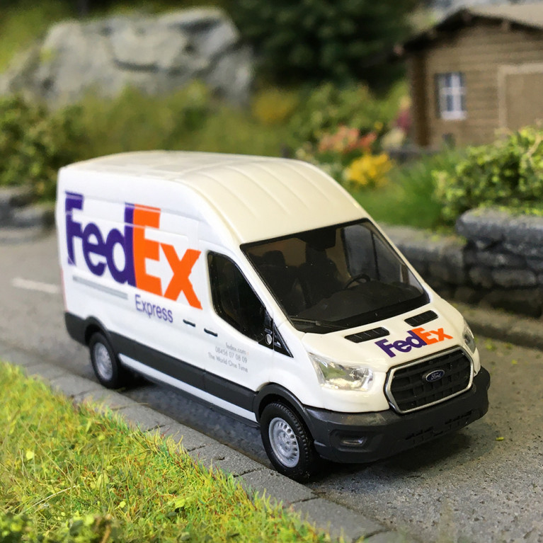 Ford transit, FedEx, 2014 - BUSCH 54510 - HO 1/87