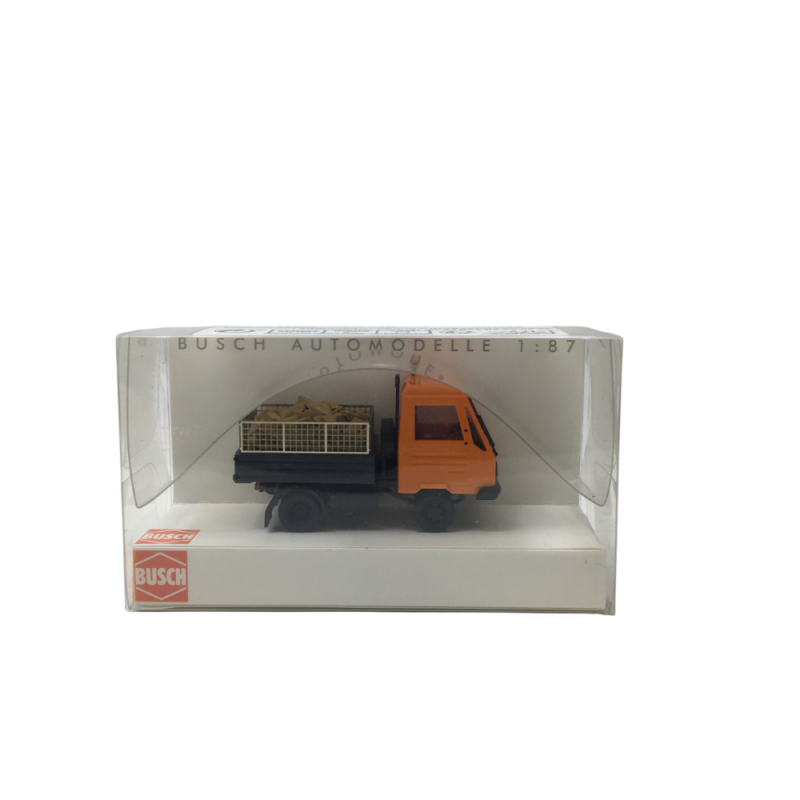 Multicar M26, avec carrosserie et rondins - BUSCH 42238- HO 1/87