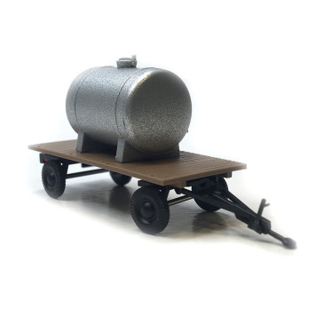 Remorque agricole, avec baril d'eau - BUSCH 59974 - HO 1/87