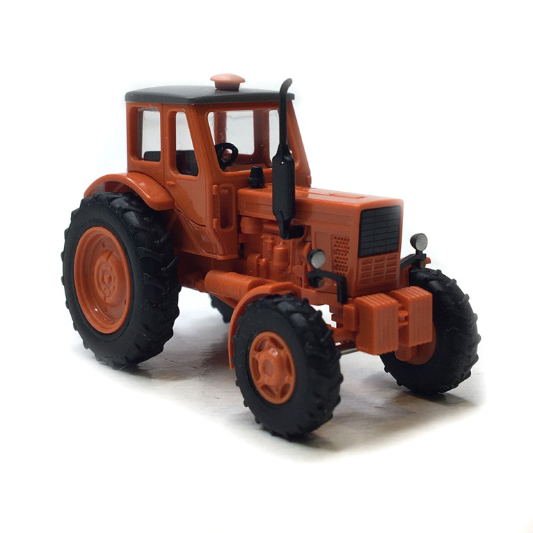Tracteur, Belarus MTS-52, charrue à 2 socs - BUSCH 51361 - HO 1/87