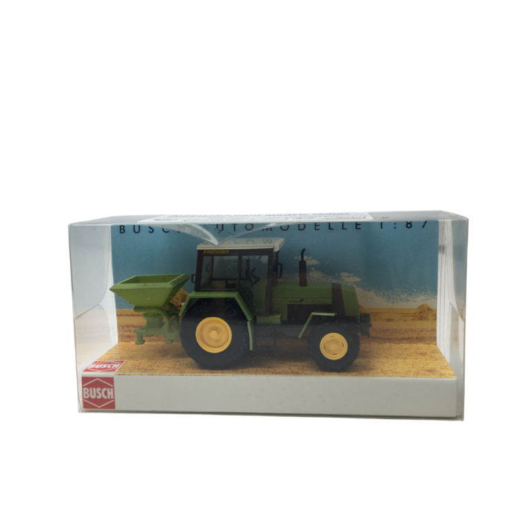 Tracteur, Fortschritt ZT 323A, épandeur d'engrais, vert - BUSCH 50424 - HO 1/87