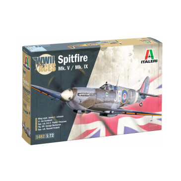 Ace, Spitfire Mk.V, Mk.IX, 5 versions - ITALERI 1482 - 1/72