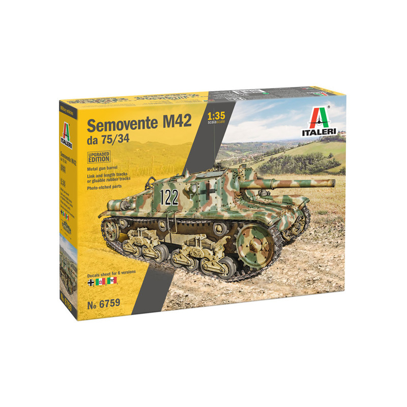Semovente M42 da 75/34, upgraded edition, 6 versions - ITALERI 6759 - 1/35