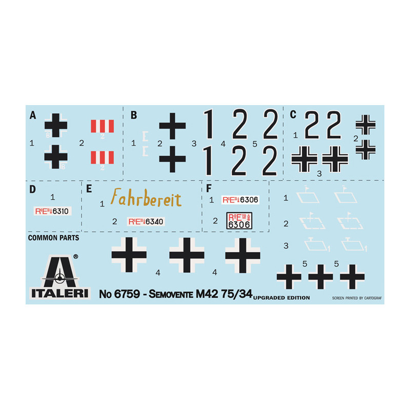 Semovente M42 da 75/34, upgraded edition, 6 versions - ITALERI 6759 - 1/35