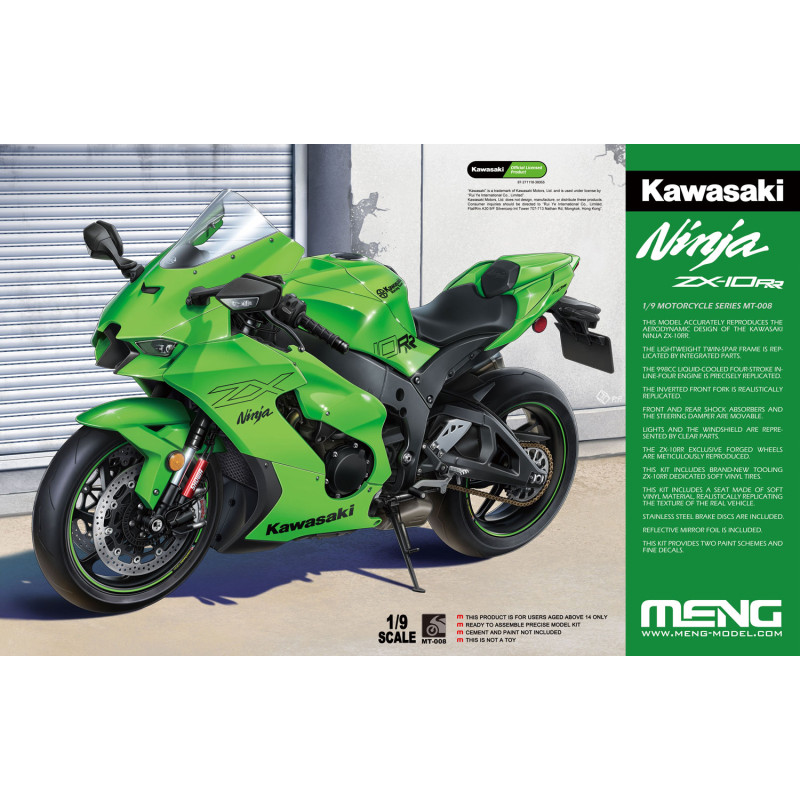 Kawasaki, Ninja ZX-10RR - MENG MT-008 - 1/9