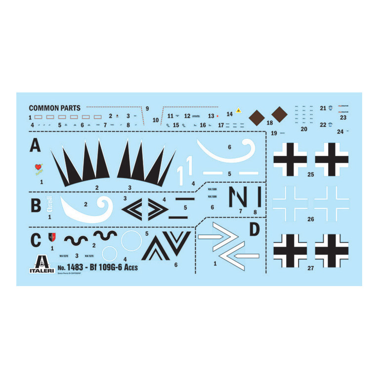 Messerschmitt BF-109 G-6, ACE - ITALERI 1483 - 1/72