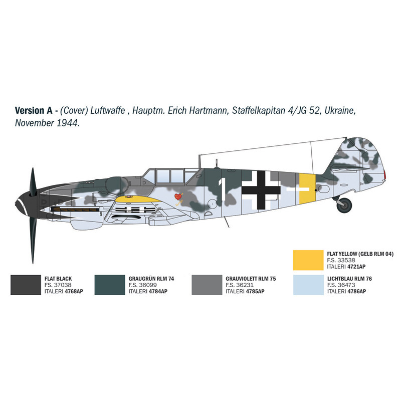 Messerschmitt BF-109 G-6, ACE - ITALERI 1483 - 1/72