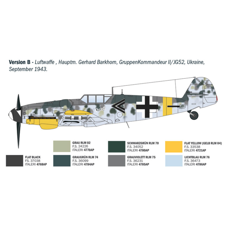 Messerschmitt BF-109 G-6, ACE - ITALERI 1483 - 1/72