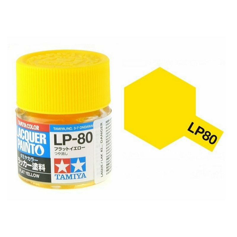 Jaune Mat pot de 10ml - Lacquer Paint -TAMIYA LP80