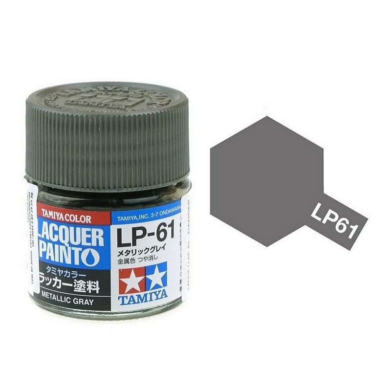 Gris métal pot de 10ml - Lacquer Paint - TAMIYA LP61