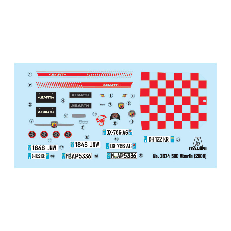 FIAT 500 Abarth, 2008 - ITALERI 3674 - 1/24