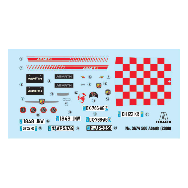 FIAT 500 Abarth, 2008 - ITALERI 3674 - 1/24