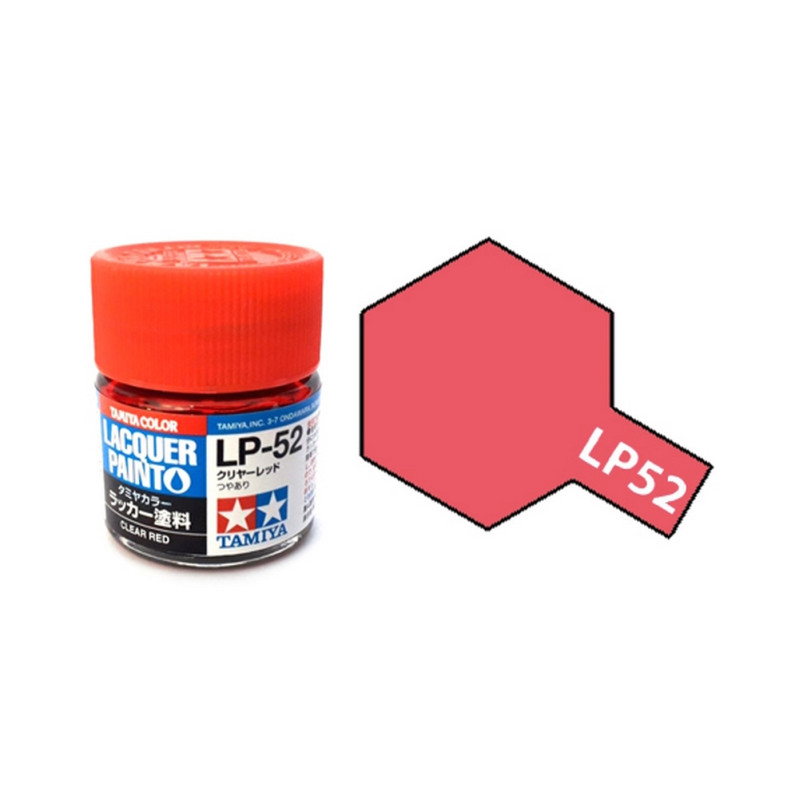 Rouge Translucide Brillant pot de 10ml - Lacquer Paint - TAMIYA LP52